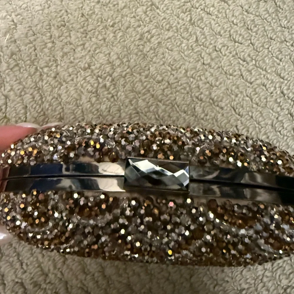 Sondra Roberts Beaded Clutch - Gold and Silver - Picture 4 of 7